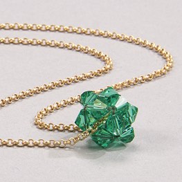 Crystal Star Necklace Light Emerald